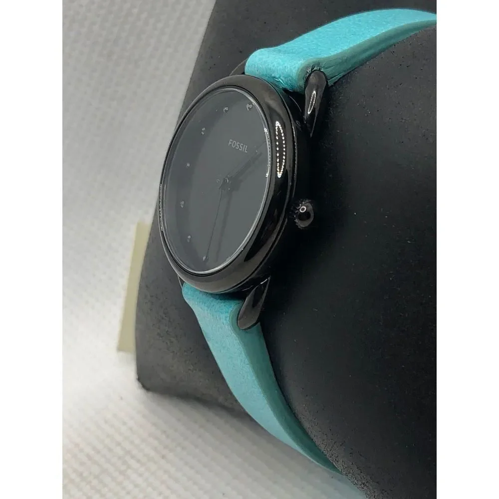 Fossil ES4489 Womens Silicone Analog Black Dial Quartz Genuine Wrist Watch KS330
